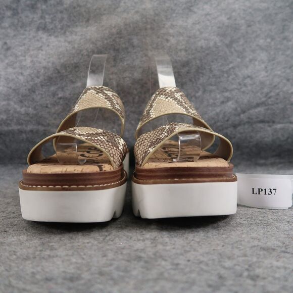 Sam Edelman Shoes Womens 7.5 Sandal Slides Platform Casual Snake Double Strap - Picture 3 of 14